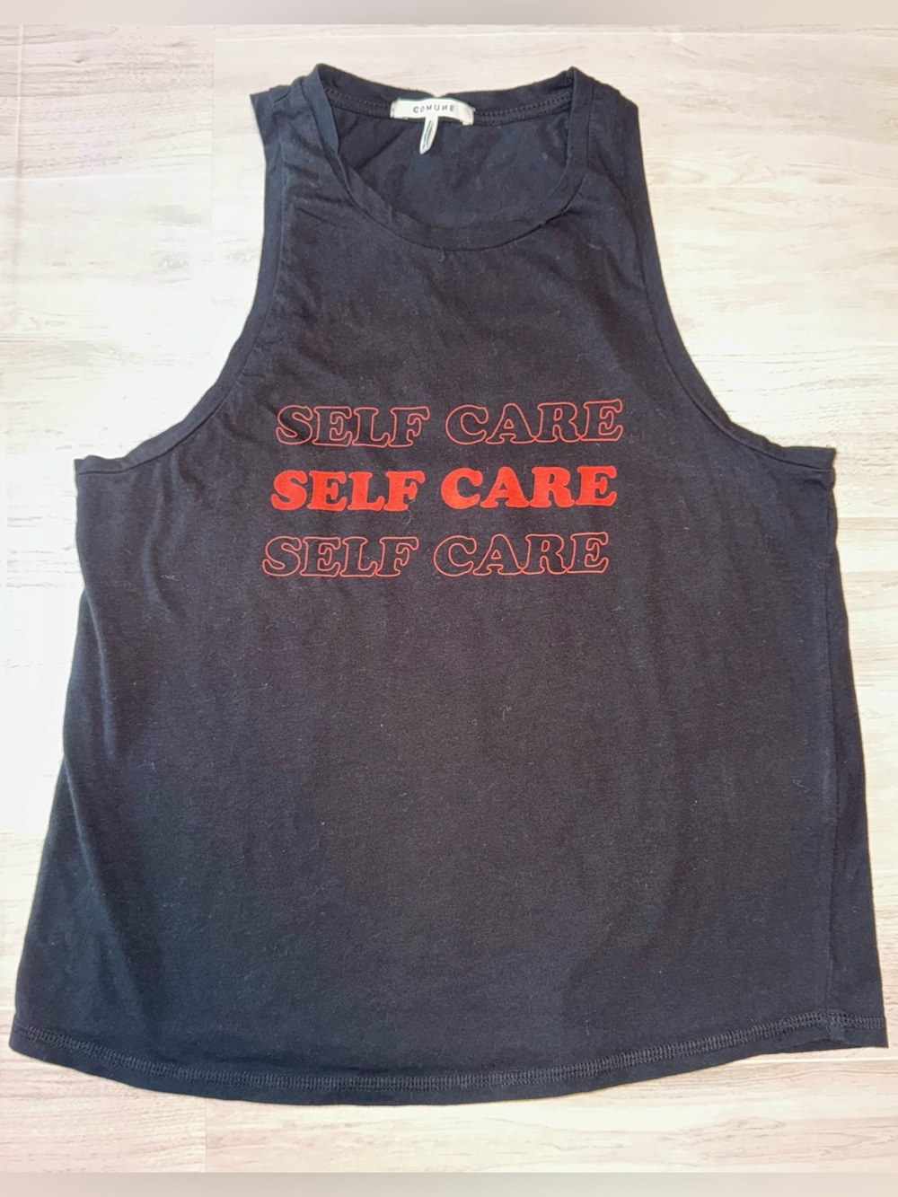 Self Care - Women's Black Graphic Tank Top - size Small - Picture 11 of 11